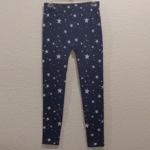 Navy Blue Star Lined Leggings